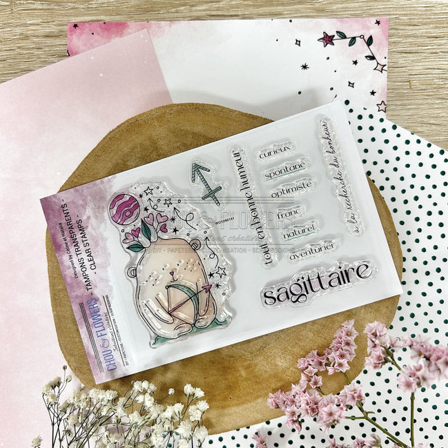 CLEAR STAMP - DOUDOU SAGITTAIRE - AST109 - CHOU &amp; FLOWERS