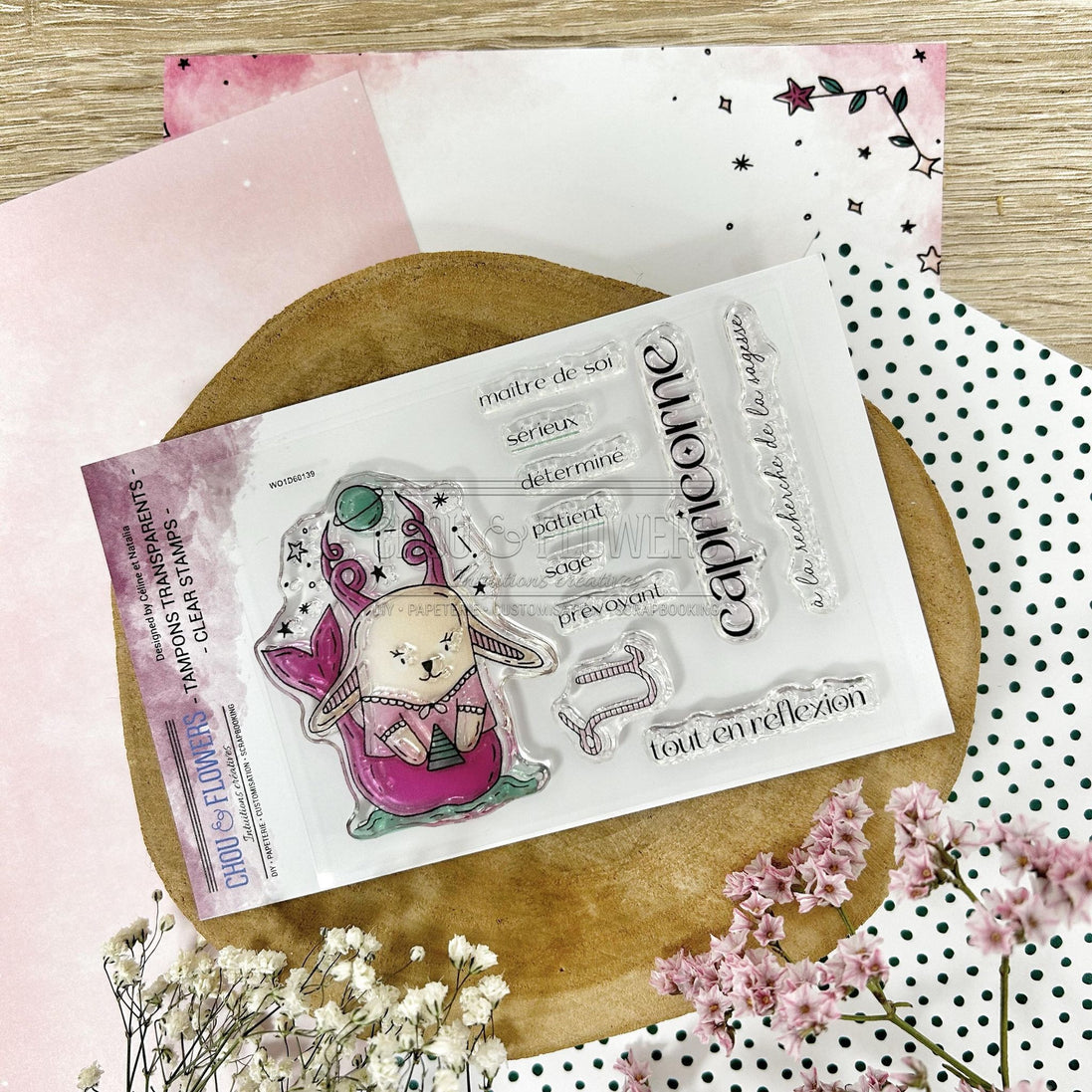 CLEAR STAMP - DOUDOU CAPRICORNE - AST110 - CHOU &amp; FLOWERS