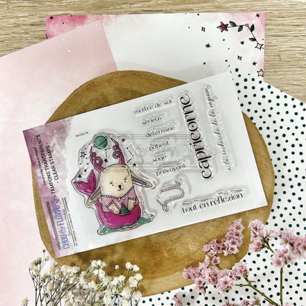 CLEAR STAMP - DOUDOU CAPRICORNE - AST110 - CHOU &amp; FLOWERS
