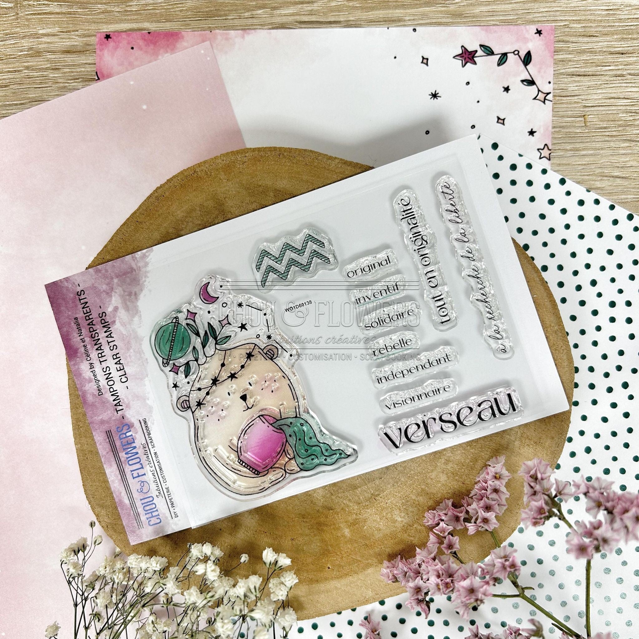 CLEAR STAMP - DOUDOU VERSEAU - AST111 - CHOU & FLOWERS