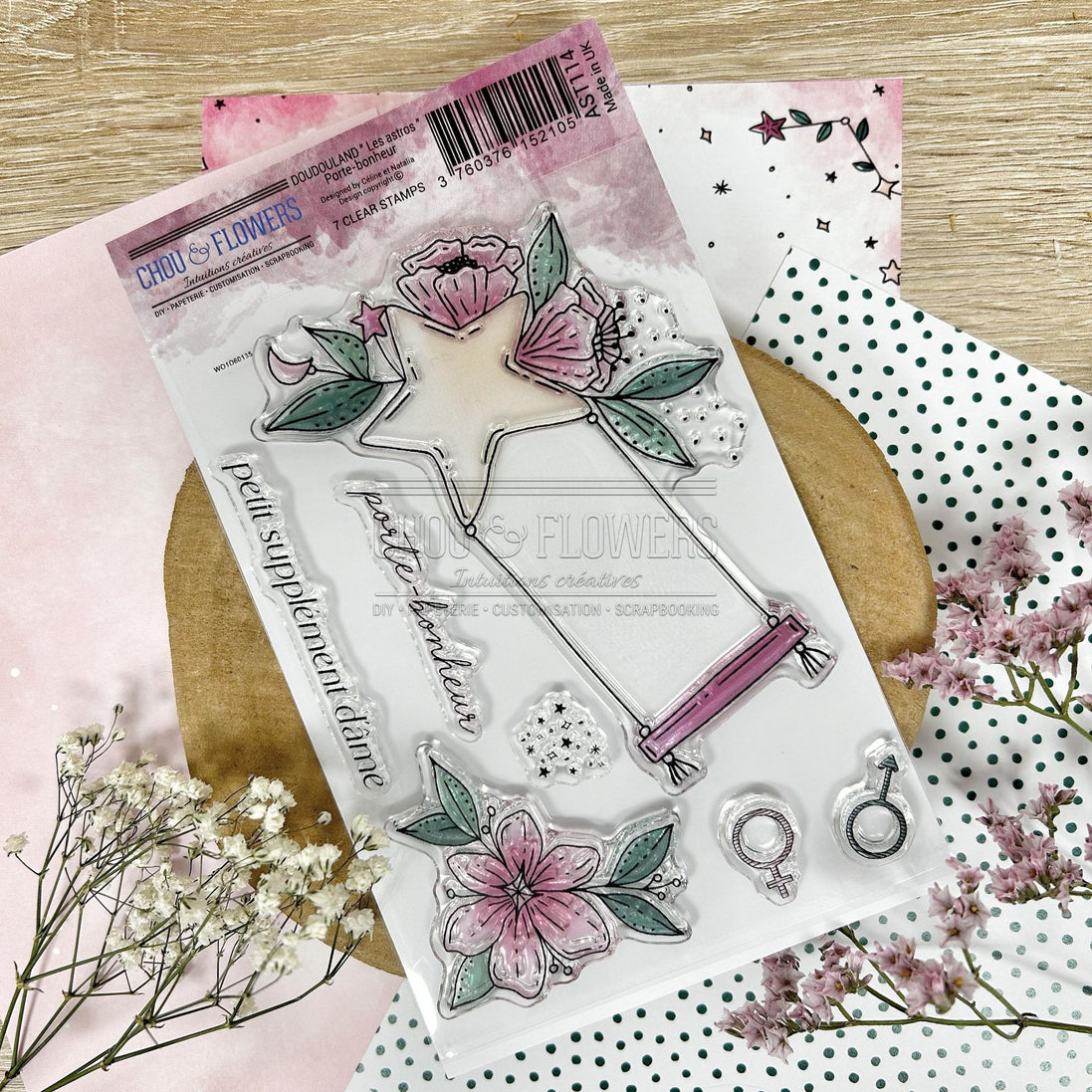CLEAR STAMP - PORTE-BONHEUR - AST114 - CHOU &amp; FLOWERS