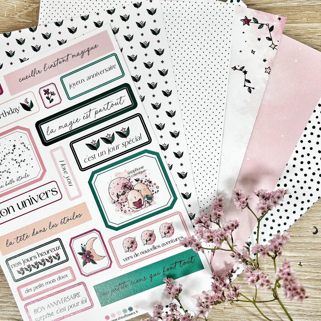 SET CARTE -  DOUDOULAND "LES ASTROS" - AST117 - CHOU & FLOWERS