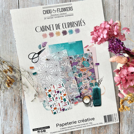 SET OF CARDS - CREATIVE PAPETERIE CABINET DE CURIOSITES - CAB133 - CHOU &amp; FLOWERS