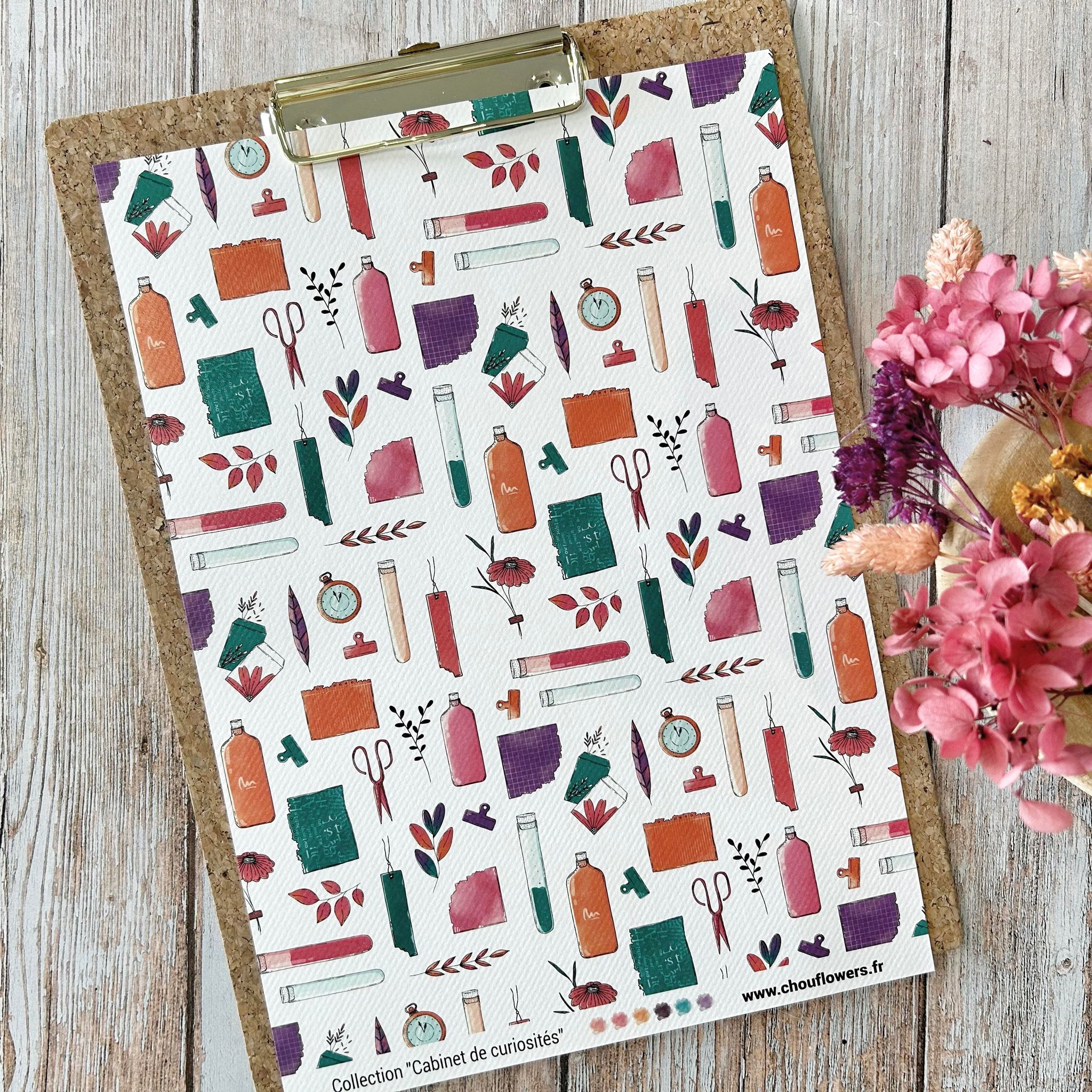 SET OF CARDS - CREATIVE PAPETERIE CABINET DE CURIOSITES - CAB133 - CHOU & FLOWERS