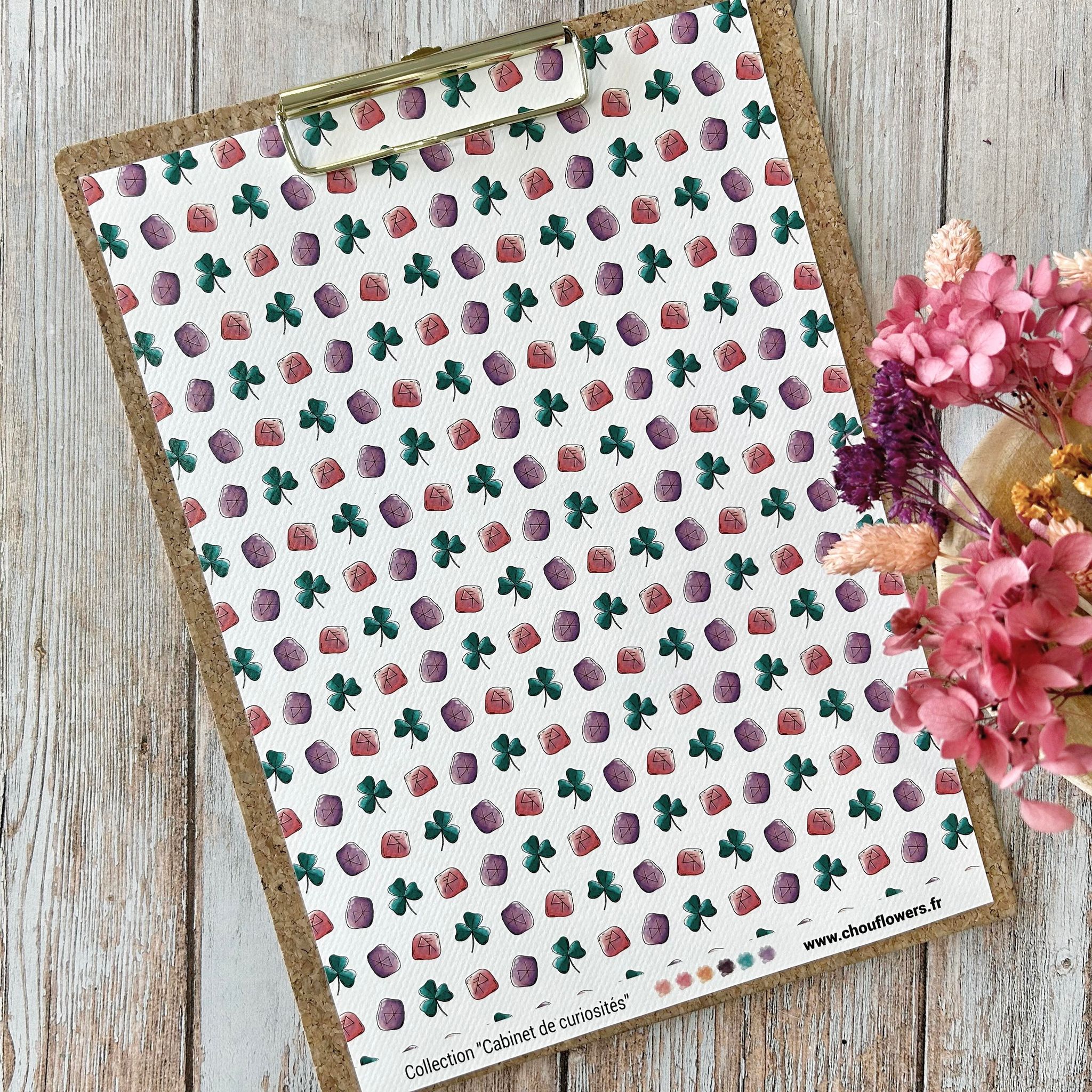 SET OF CARDS - CREATIVE PAPETERIE CABINET DE CURIOSITES - CAB133 - CHOU & FLOWERS