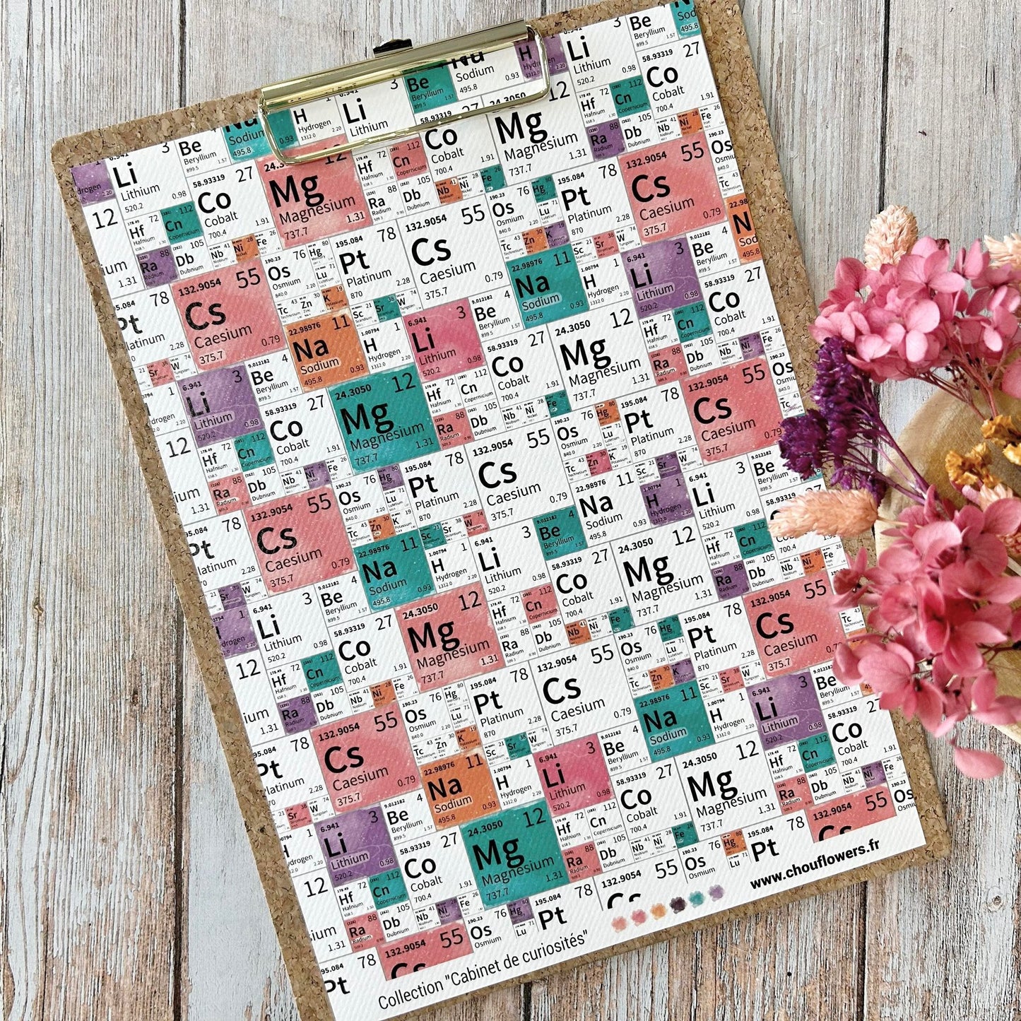 SET CARTE -PAPETERIE CREATIVE CABINET DE CURIOSITES  - CAB133 - CHOU & FLOWERS