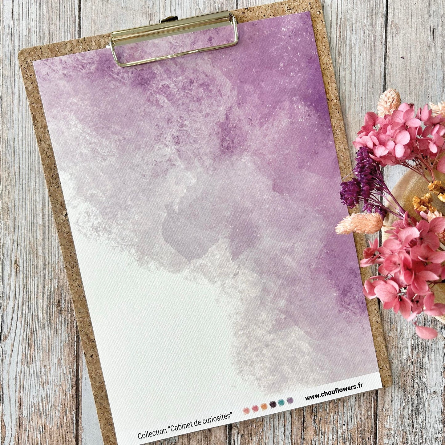 SET CARTE -PAPETERIE CREATIVE CABINET DE CURIOSITES  - CAB133 - CHOU & FLOWERS