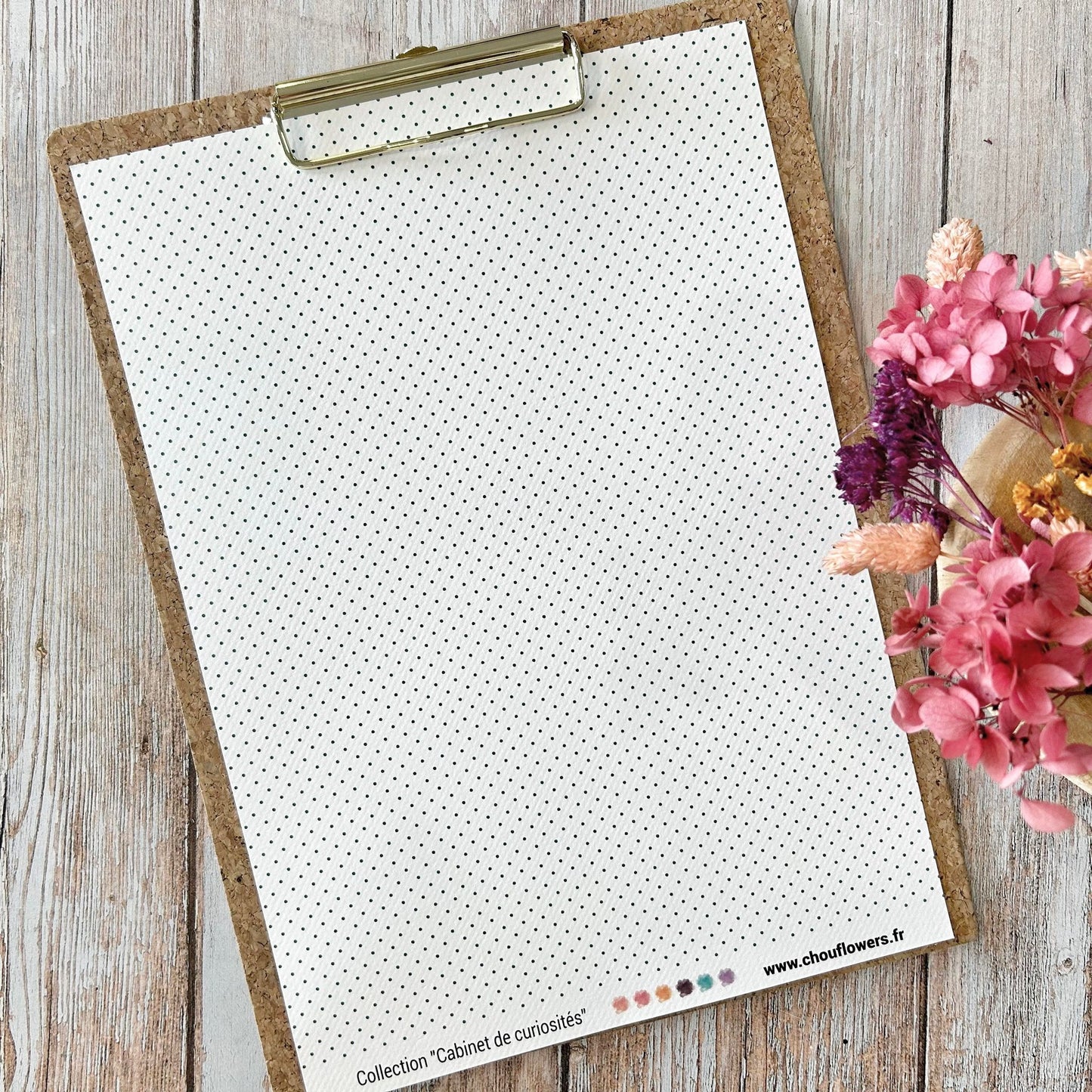 SET CARTE -PAPETERIE CREATIVE CABINET DE CURIOSITES  - CAB133 - CHOU & FLOWERS