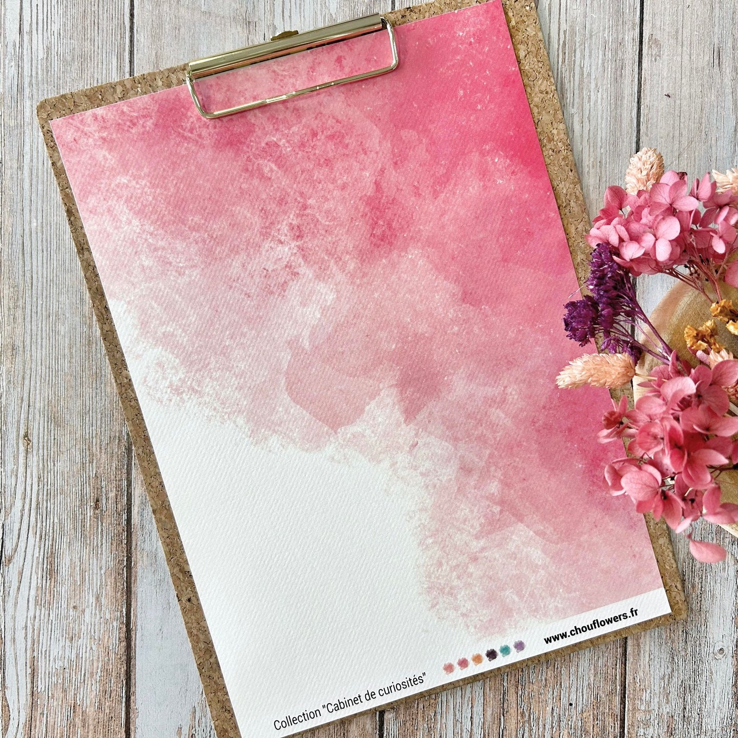 SET CARTE -PAPETERIE CREATIVE CABINET DE CURIOSITES  - CAB133 - CHOU & FLOWERS