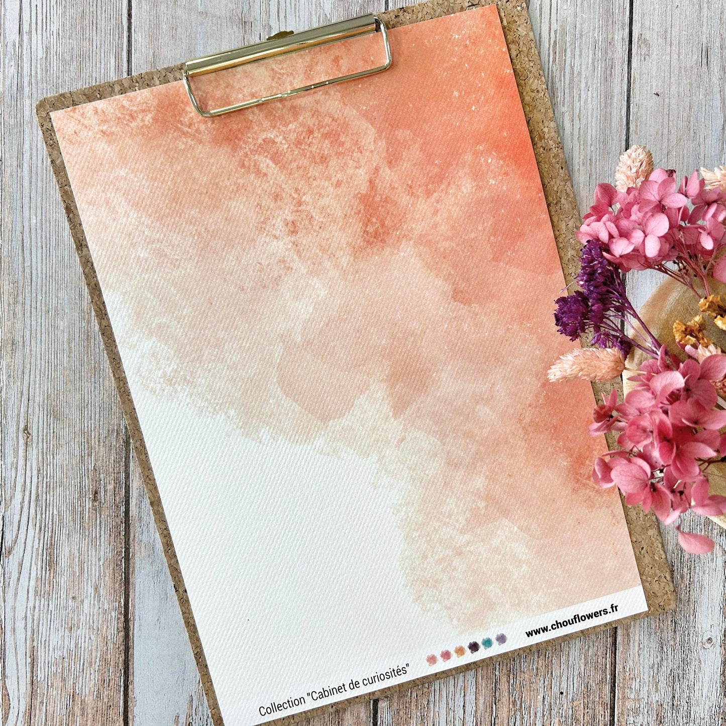 SET CARTE -PAPETERIE CREATIVE CABINET DE CURIOSITES  - CAB133 - CHOU & FLOWERS