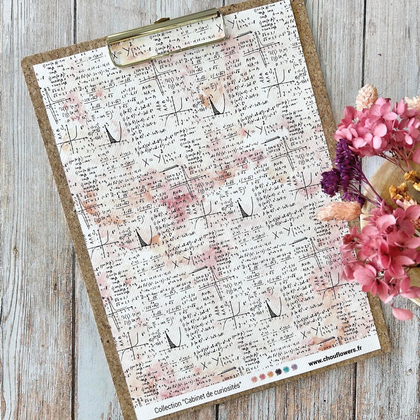 SET CARTE -PAPETERIE CREATIVE CABINET DE CURIOSITES  - CAB133 - CHOU & FLOWERS