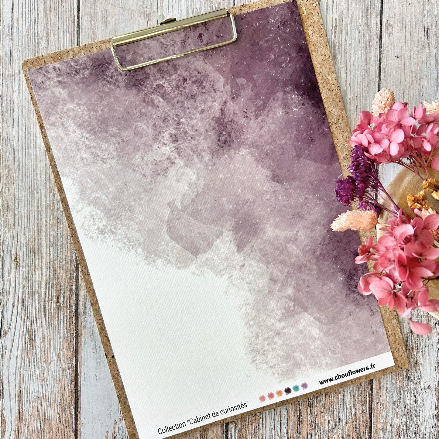 SET CARTE -PAPETERIE CREATIVE CABINET DE CURIOSITES  - CAB133 - CHOU & FLOWERS