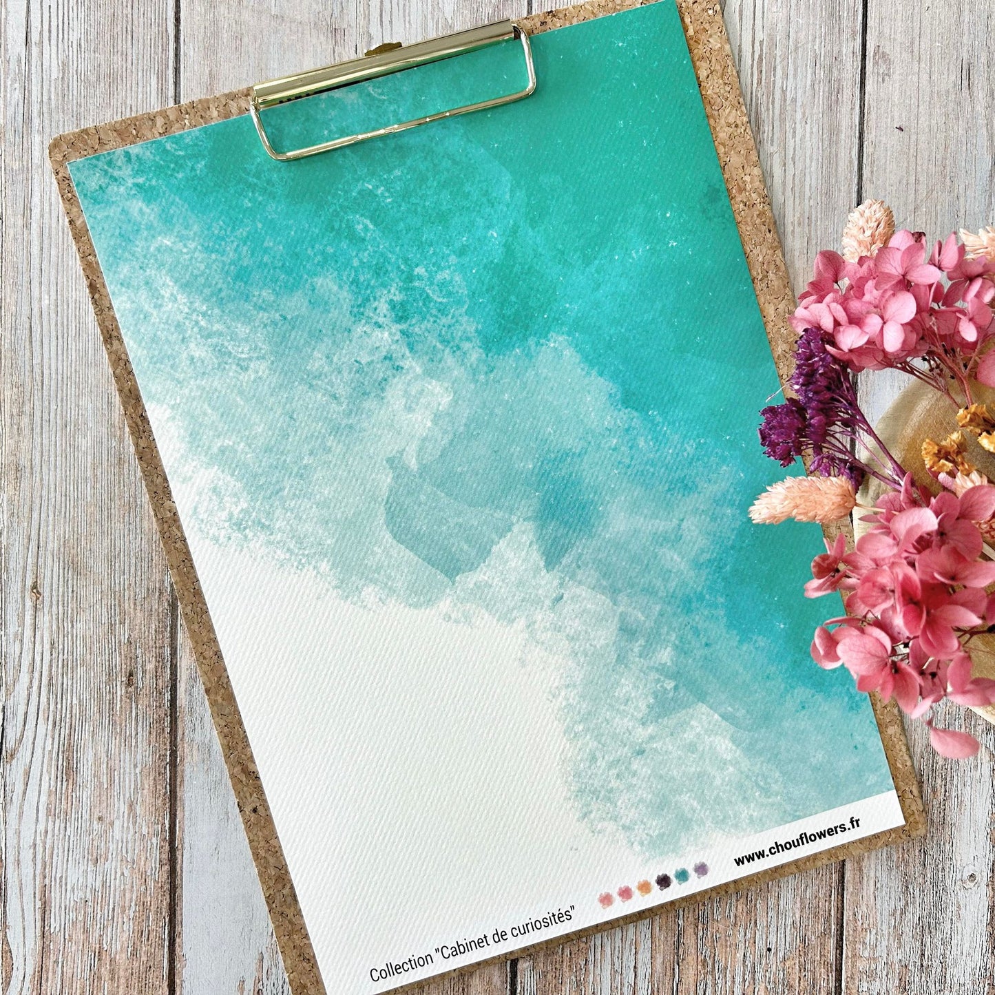 SET CARTE -PAPETERIE CREATIVE CABINET DE CURIOSITES  - CAB133 - CHOU & FLOWERS
