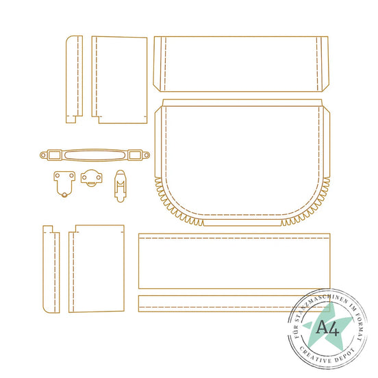 CD-Die-2675 Set Fustelle Retrokoffer - CREATIVE DEPOT
