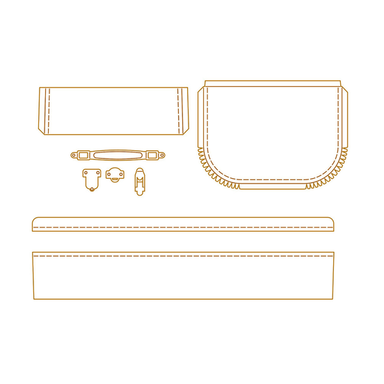 CD-Die-2766 Set Fustelle Retrokoffer - Klein  (BAULETTO piccolo)  CREATIVE DEPOT