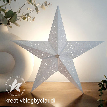 CD-Die-1459 Fustella Faltstern - 5 Zacken - Muster - 40 cm CREATIVE DEPOT
