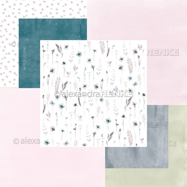 KIT Design paper 'FIORI BLU ' -  A.RENKE