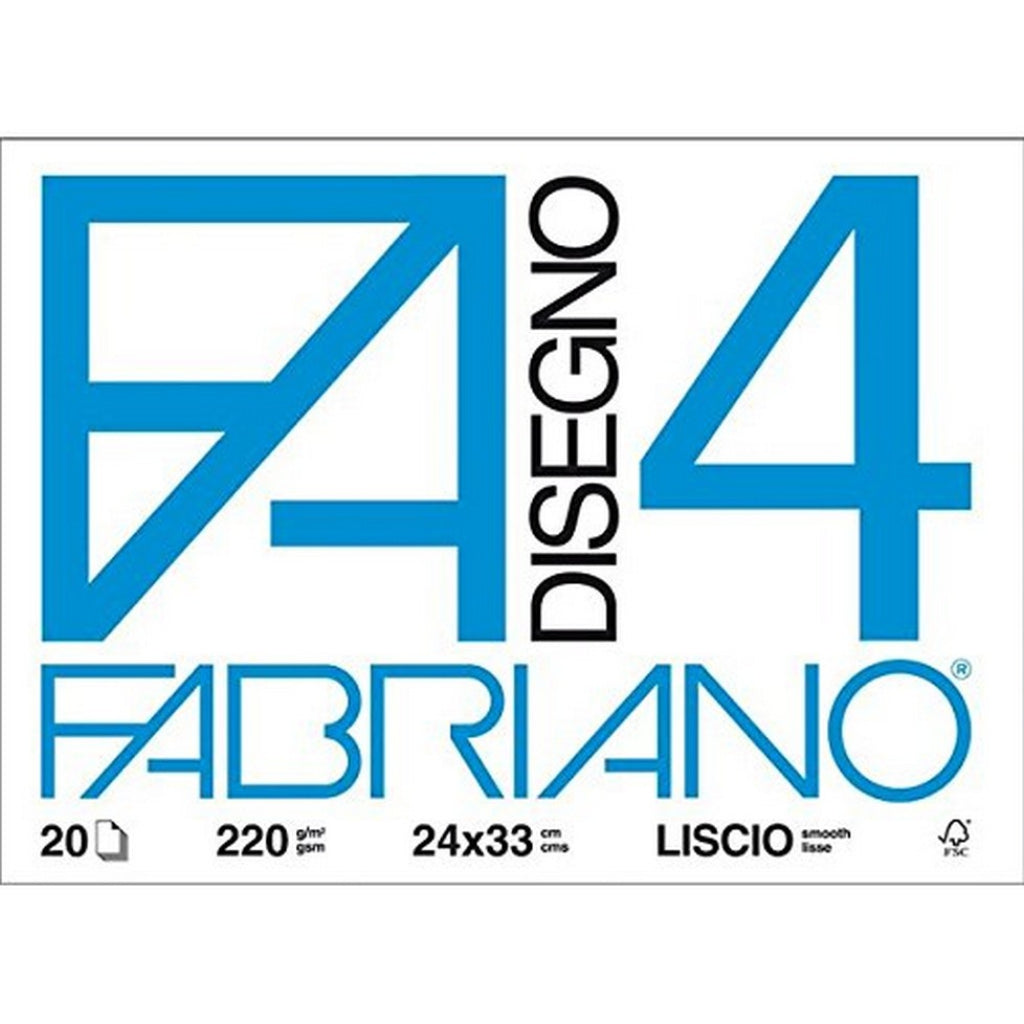 FA4 24X33 SMOOTH 220g Drawing Album - 05200597 - FABRIANO