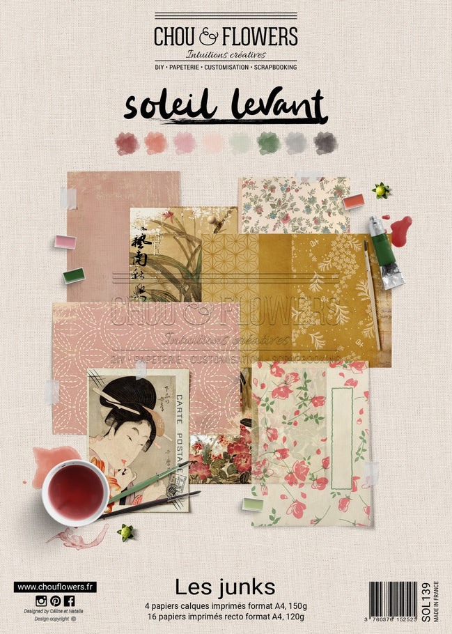 SET CARTE - JUNK SOLEIL LEVANT - SOL139 - CHOU & FLOWERS