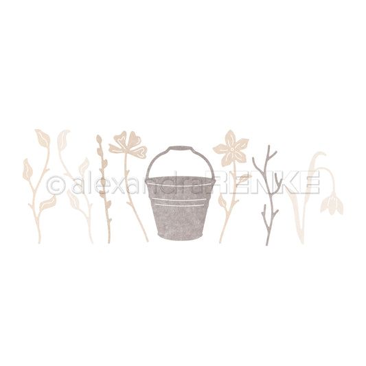 Set Fustelle 'Bucket with flowers' - D-AR-FL0280 - A. RENKE