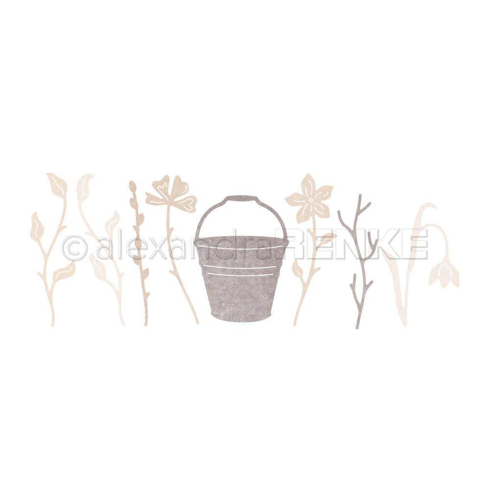 Set Fustelle 'Bucket with flowers' - D-AR-FL0280 - A. RENKE