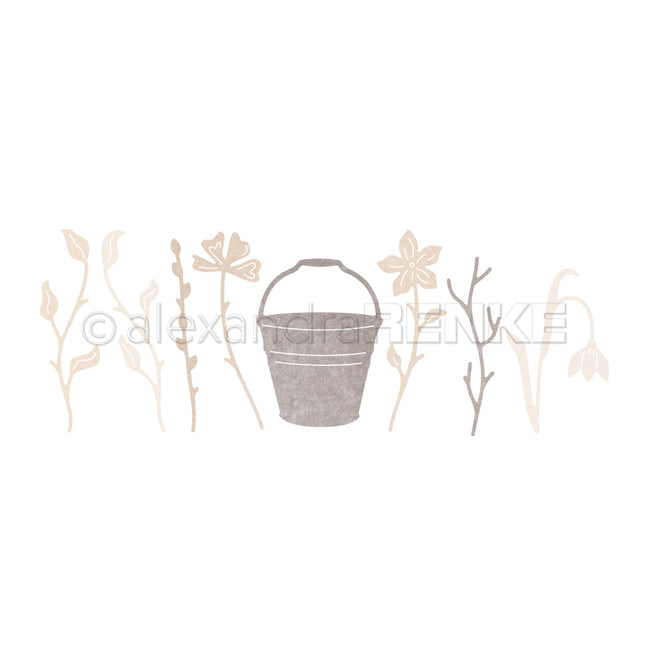 Set Fustelle 'Bucket with flowers' - D-AR-FL0280 - A. RENKE