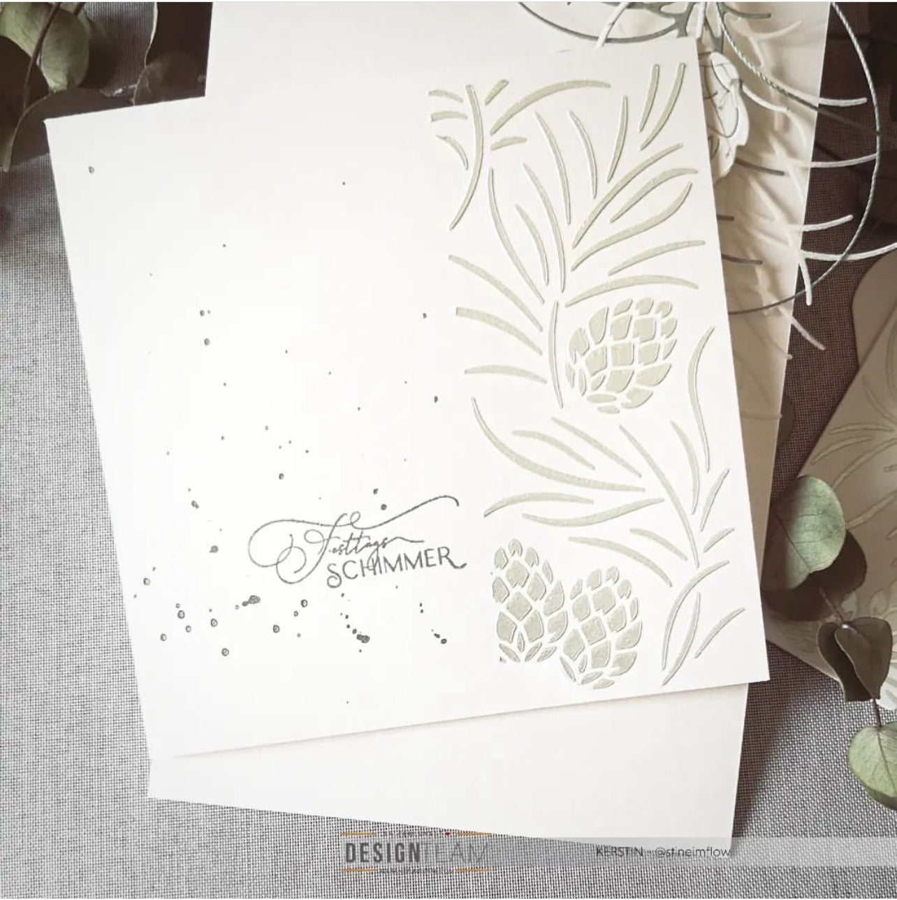 Stencil 'Pine cone pattern'- ST-AR-FL0015- A.RENKE