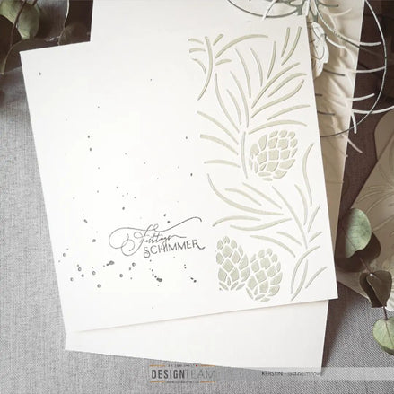 Stencil 'Pine cone pattern'- ST-AR-FL0015- A.RENKE