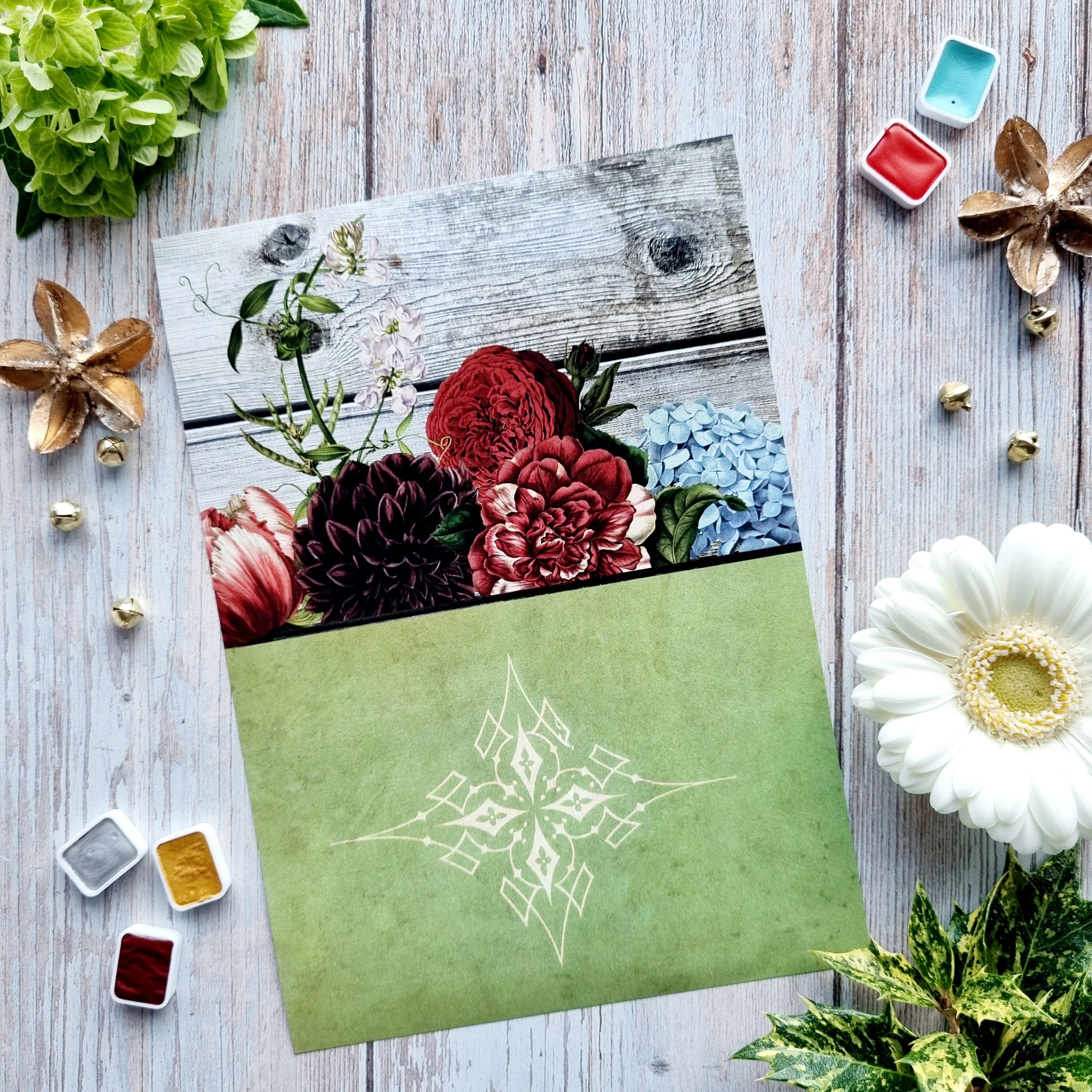 SET OF CARDS - JUNK IT'S ALWAYS TEA TIME - AVE127 - CHOU & FLOWERS