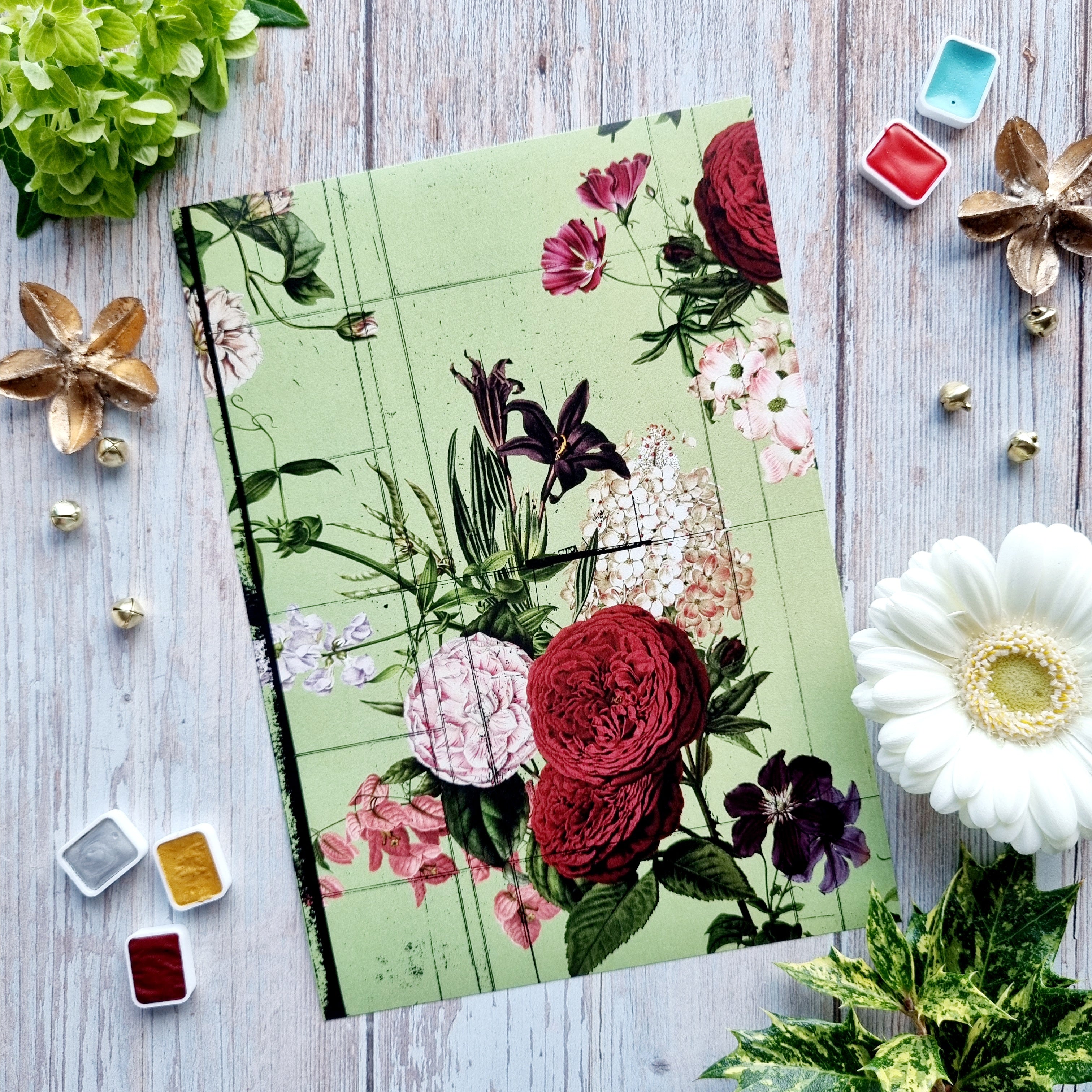 SET OF CARDS - JUNK IT'S ALWAYS TEA TIME - AVE127 - CHOU & FLOWERS