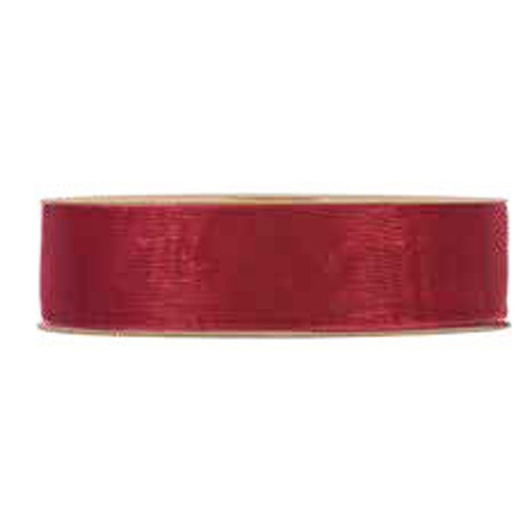 5392M24 - NASTRO ORGANZA MATT BORDEAUX 25 MM - LUXIA