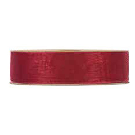 5392M24 - NASTRO ORGANZA MATT BORDEAUX 25 MM - LUXIA