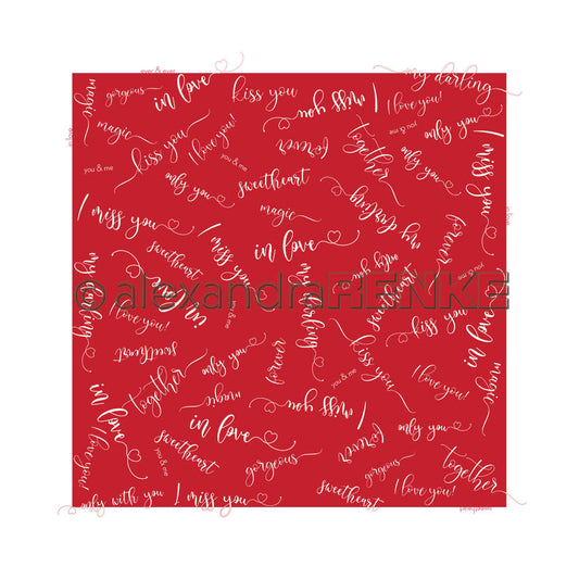 A. RENKE - Carta 'Text in love on premium red' 10.2157