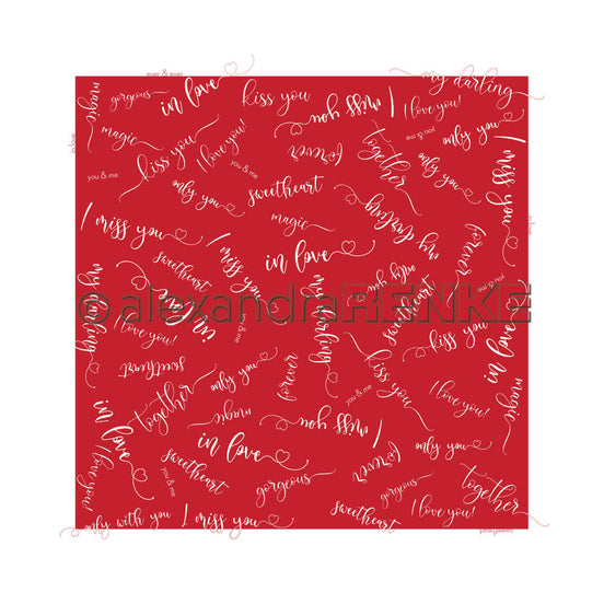 A. RENKE - Carta 'Text in love on premium red' 10.2157