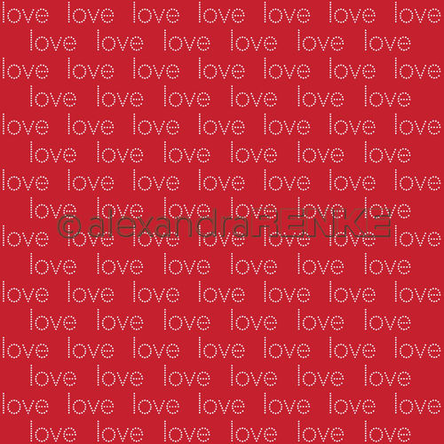 A. RENKE - Carta 'Love typo on premium red' 10.2160