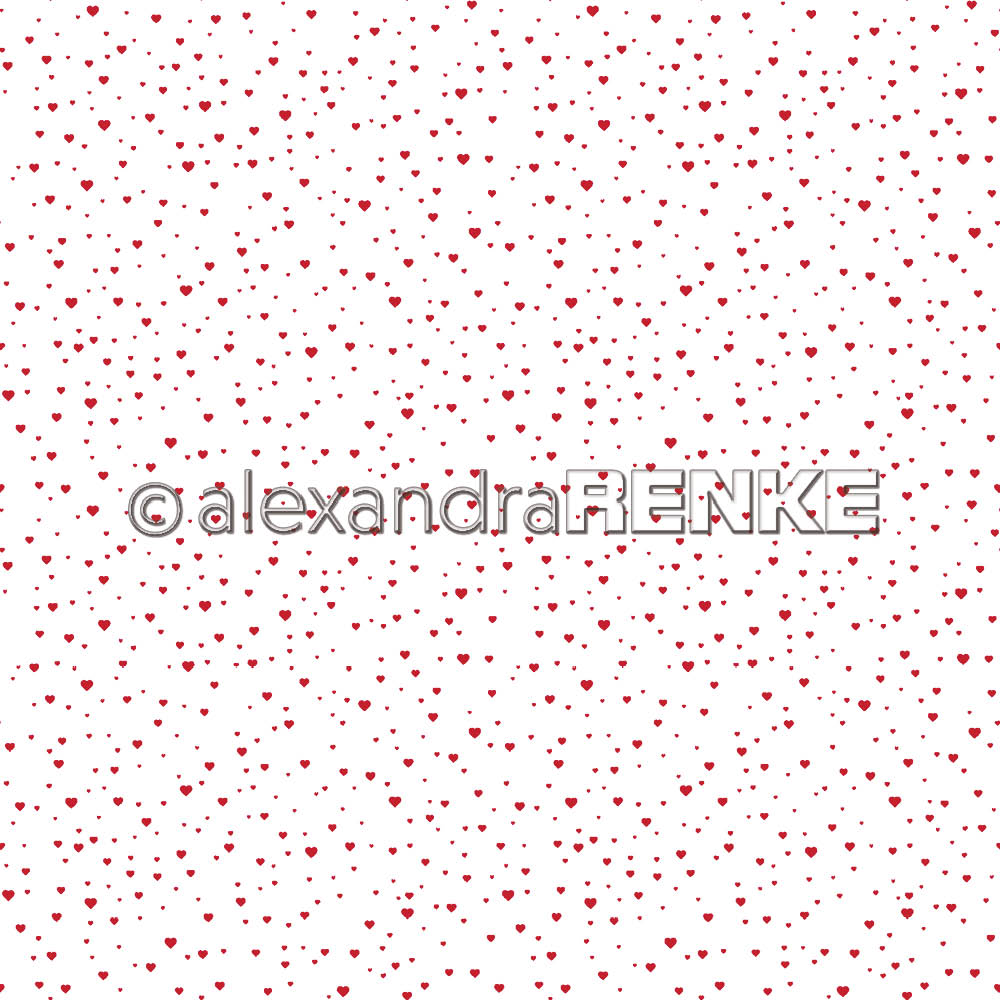 A. RENKE - Carta 'Flurry of hearts premium red' 10.2162