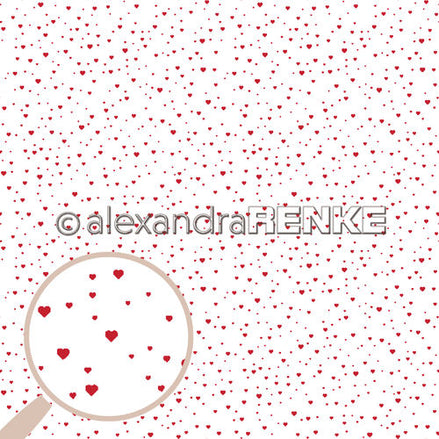 A. RENKE - Carta 'Flurry of hearts premium red' 10.2162