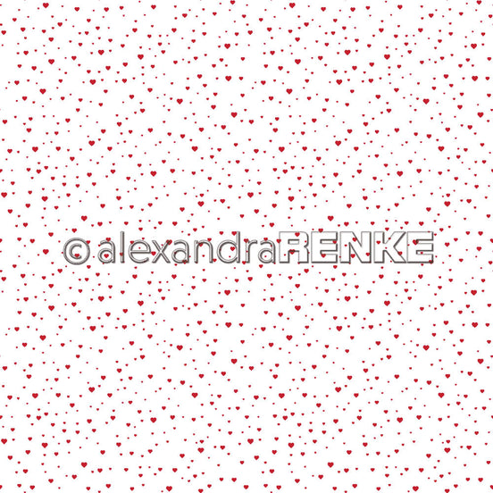 A. RENKE - Carta 'Flurry of hearts premium red' 10.2162