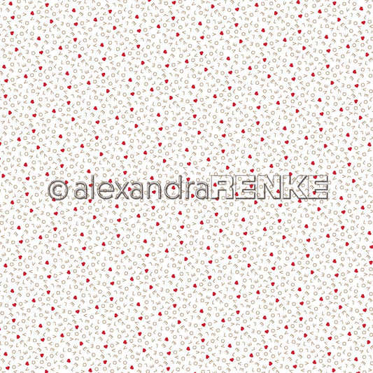 A. RENKE - Carta 'Love Letters with red hearts ' 10.2165