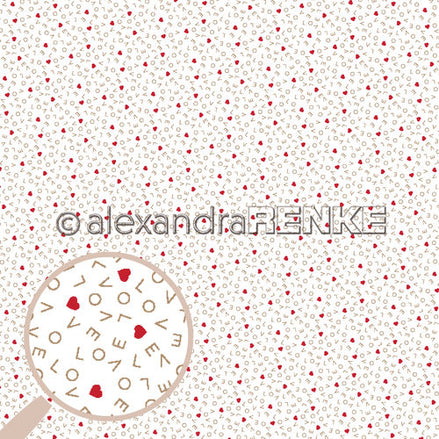 A. RENKE - Carta 'Love Letters with red hearts ' 10.2165