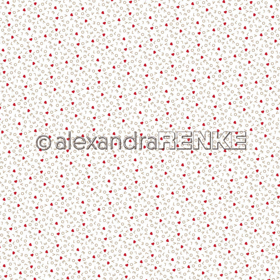 A. RENKE - Carta 'Love Letters with red hearts ' 10.2165