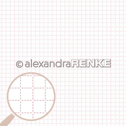 A. RENKE - Carta 'Dotted check pattern red' 10.2176