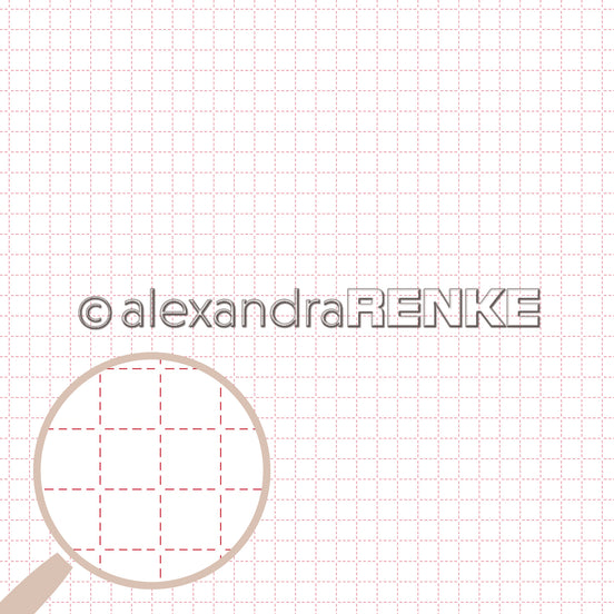 A. RENKE - Carta 'Dotted check pattern red' 10.2176