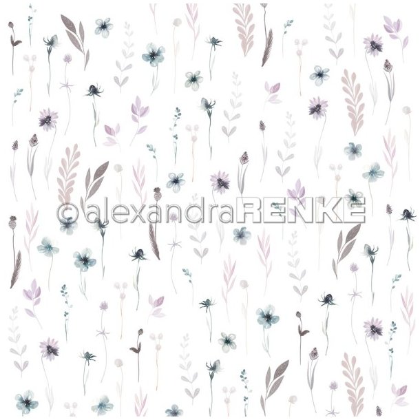 KIT Design paper 'FIORI BLU ' -  A.RENKE