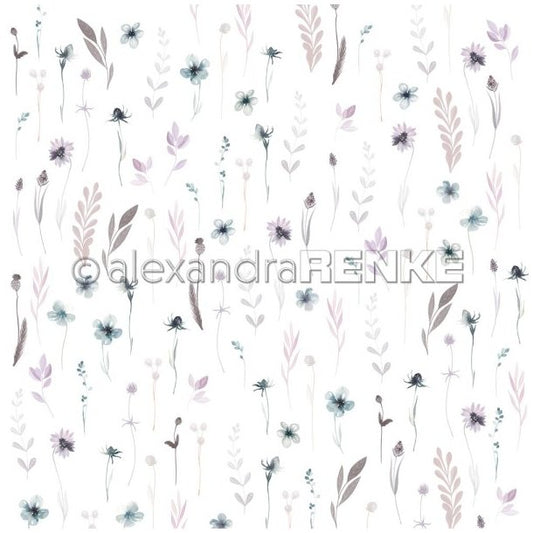 A. RENKE - Carta 'Watercolor flowers ' 10.2592
