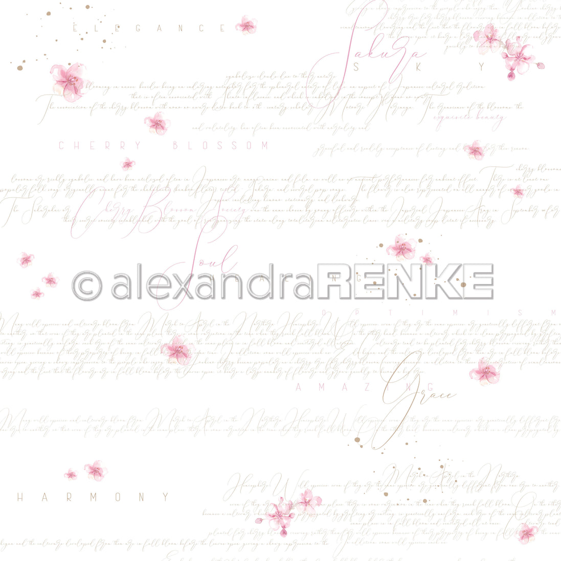 A. RENKE - Carta 'Cherry blossoms typo' 10.2660