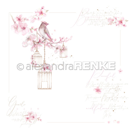 A. RENKE - Carta 'Cherry blossoms bird' 10.2661