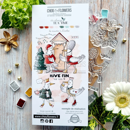 SET TIMBRI -LES MOUETTES A LONDRES -AVE115- CHOU & FLOWERS