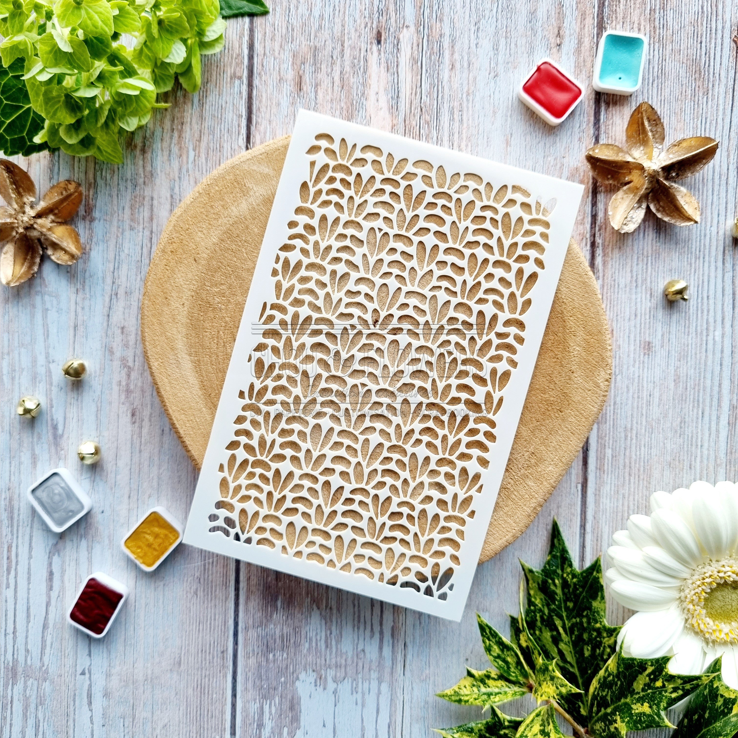 Stencil - LAINE - AVE122 - CHOU & FLOWERS