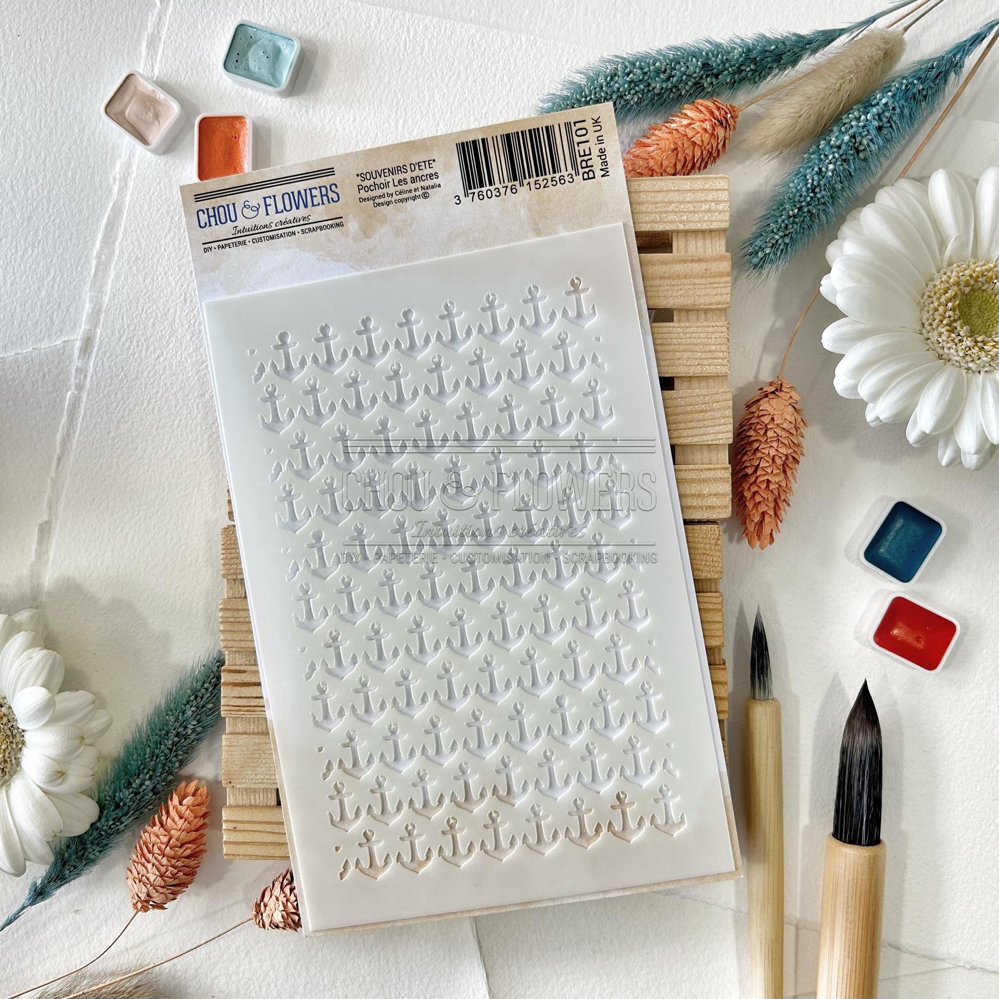 Stencil - ANCRE - BRE101 - CHOU & FLOWERS